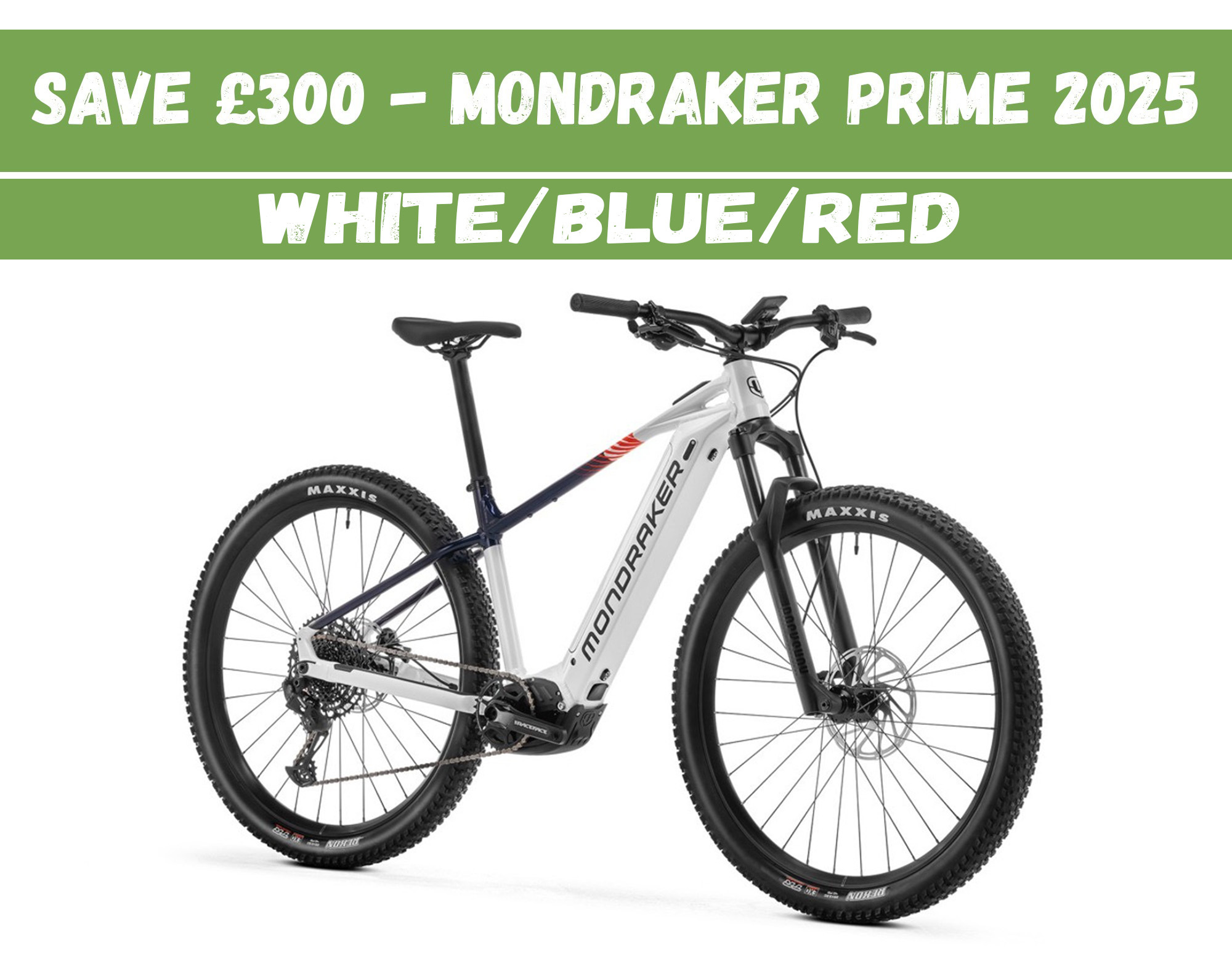 Mondraker Prime White/Blue/Red