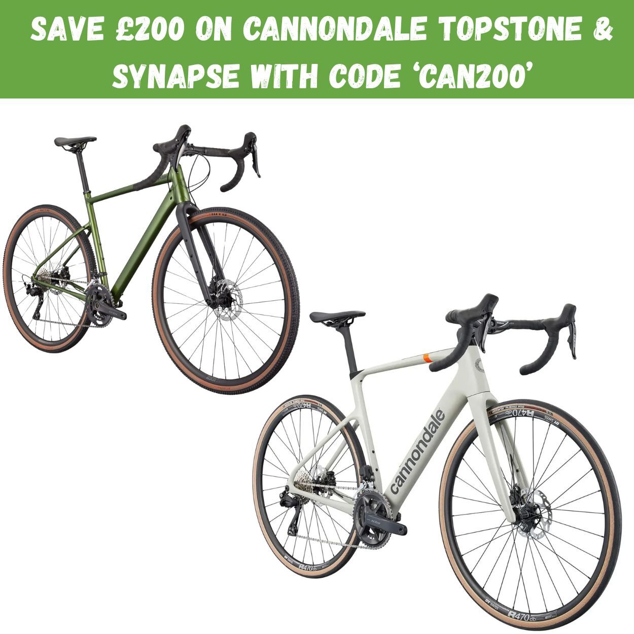Save £200 on Cannondale Topstone and Synapse 