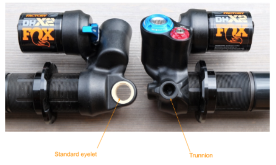 Standard eyelet vs Trunnion mount
